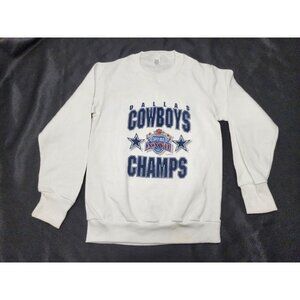 Vintage Dallas Cowboys Super Bowl XXVII NFC Champions Sweatshirt White Size XL